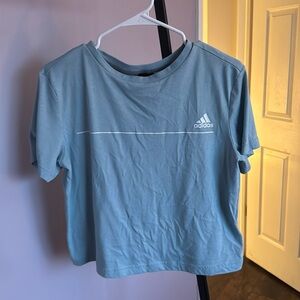 Adidas blue crop top